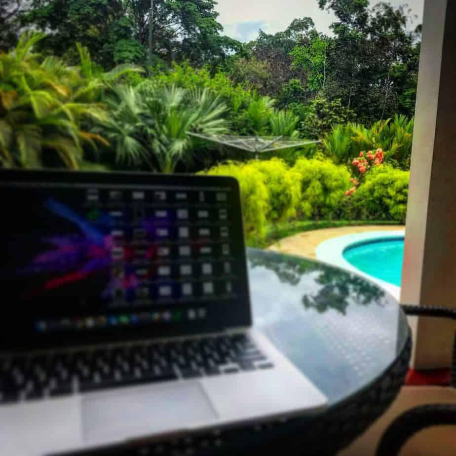 My frequent "office" near Punto Cocles on the Caribbean coast of Costa Rica.