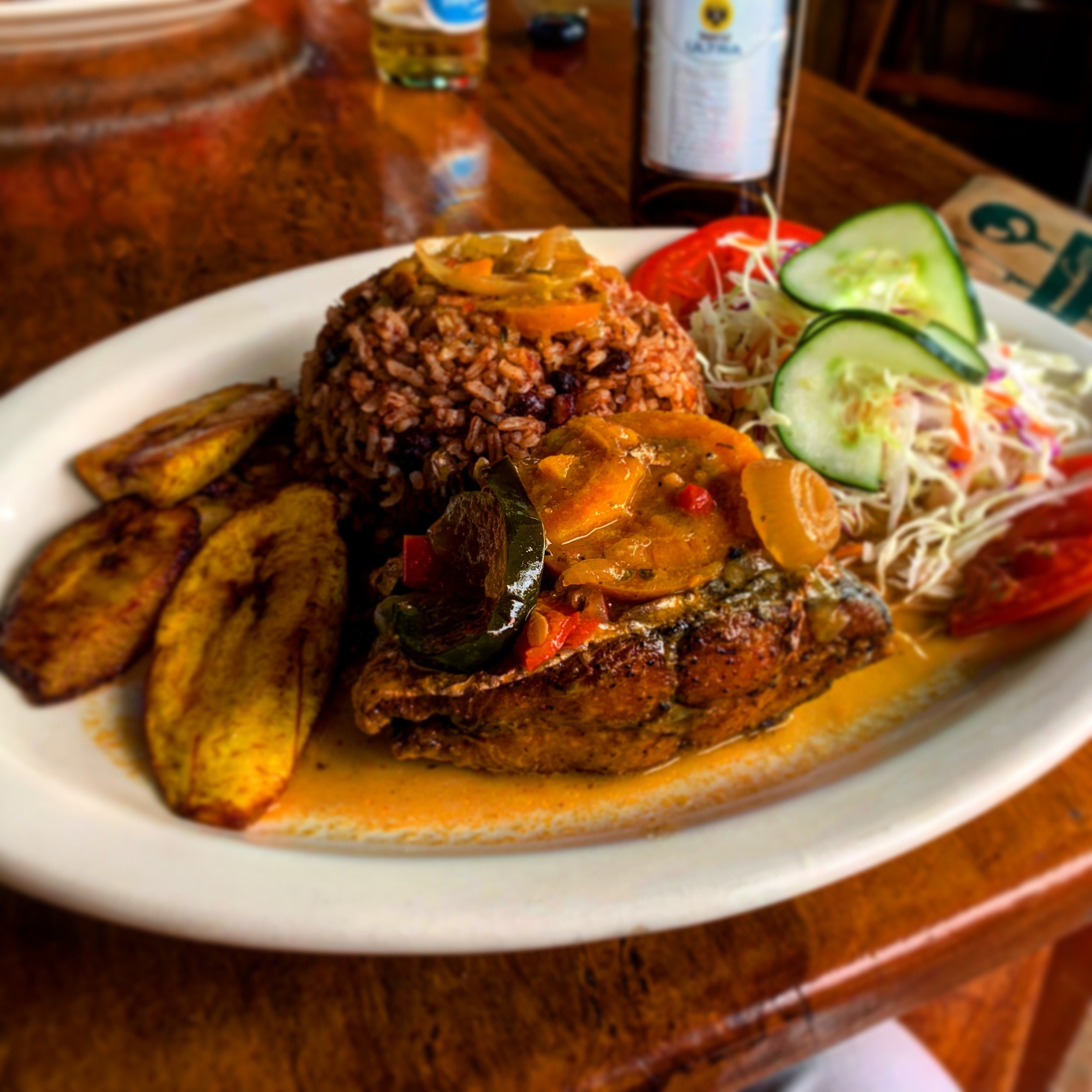  Caribbean-style rice & beans at Coco’s Restaurant & Bar in Cahuita, Limon, Costa Rica 